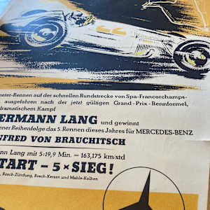 1939 Belgien  Mercedes-Benz vintage poster 