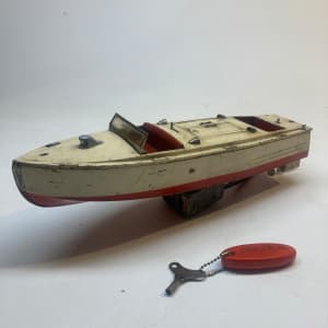 Lionel craft tin wind up toy boat 