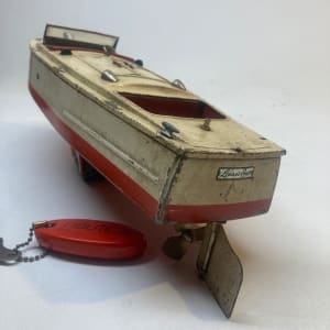 Lionel craft tin wind up toy boat 