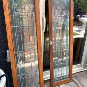 Arts and Crafts leaded glass windows 