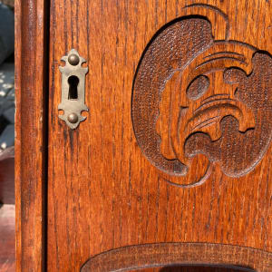 small oak wall cabinet 