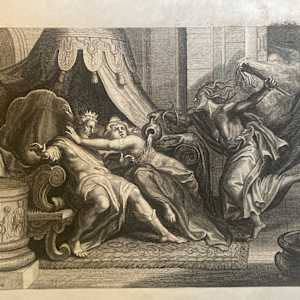 framed Metamorphoses D'Ovide steel engraving 