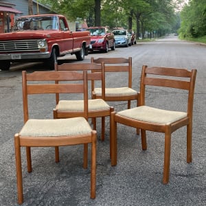 Danish dining room table and 4 teak chairs 