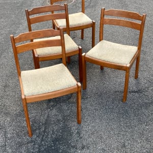 Danish dining room table and 4 teak chairs 