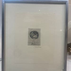 framed engraving of couple in a tree Brigitte Coudrain 