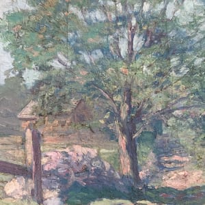 G. T. Carl Olson landscape and path painting on canvas