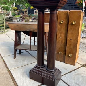 tall mahogany double pedestal 