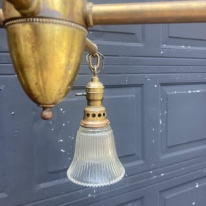 turn of the century brass chandelier 