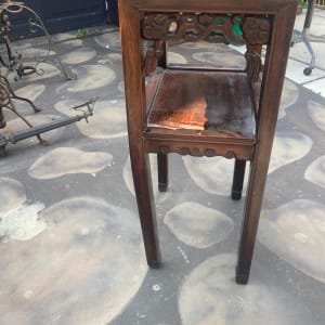 carved Asian plant stand 