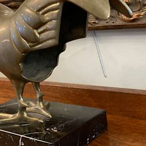 Francois Pompon style cast metal rooster 