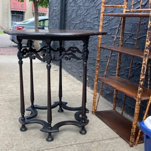 Early 20th century carved lamp table 