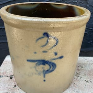 2 gallon bullseye Redwing salt glaze crock 