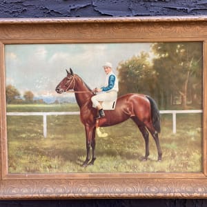 Atkinson Fox horse lithograph on tin 