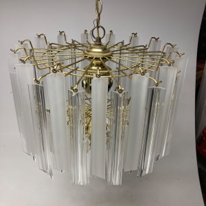 3 tiered lucite Chandelier 