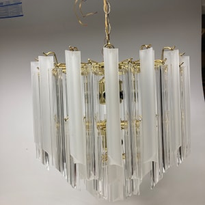 3 tiered lucite Chandelier 