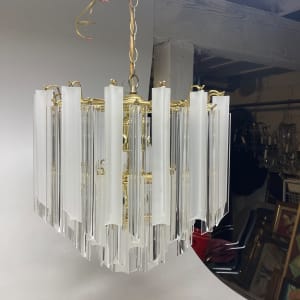 3 tiered lucite Chandelier 