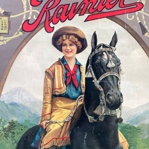 framed 1905 Rainier beer calendar print 