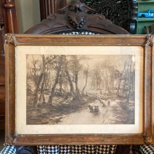 vintage sheep litho 