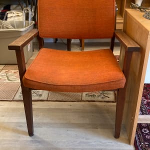 Mid century modern walnut arm chair