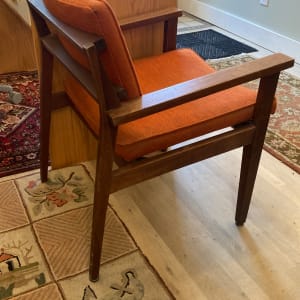 Mid century modern walnut arm chair 