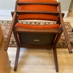 Mid century modern walnut arm chair 