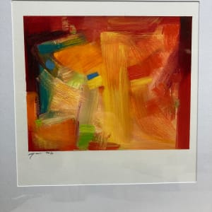 Framed original abstract painting on paper 