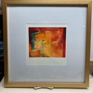 Framed original abstract painting on paper 