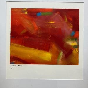 Framed original abstract painting on paper 