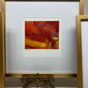 Framed original abstract painting on paper 