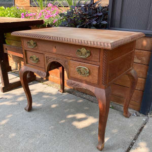 small oak writing table 