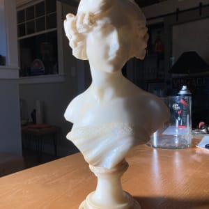 Marble bust of young girl (some as is) 