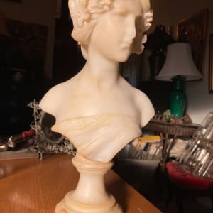 Marble bust of young girl (some as is) 