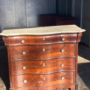 Marble top rosewood chest 