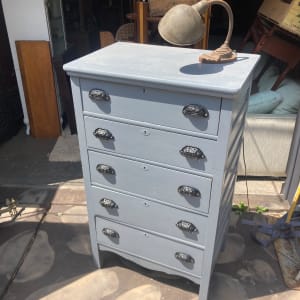 Painted industrial dresser 