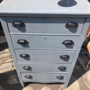 Painted industrial dresser 