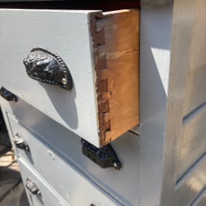 Painted industrial dresser 