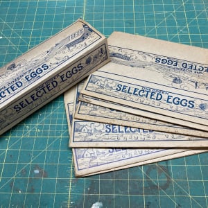 New old stock card board egg containers 
