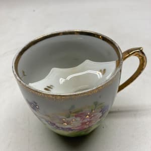 Victorian porcelain mustache mug 