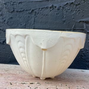 hanging white deco pottery bowl 