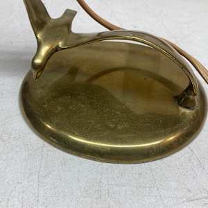 small boudoir bed side brass seagull lamp 