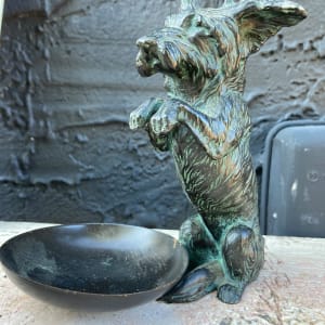 Metal Art Deco scottie dog tray 