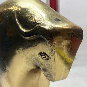 mid century modern Italian metal sculptural bull 