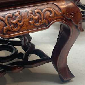 Chinese carved ornate pedestal 