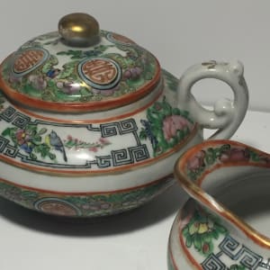 Imperial Canton Famille Rose creamer and sugar 