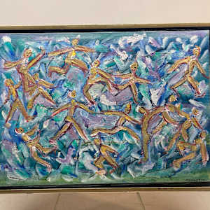 Original painting of modern men 