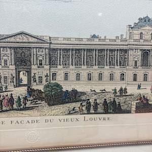 framed Louvre engraving 