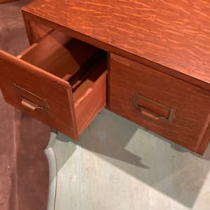 Oak 2 drawer file drawer 