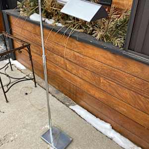 Chrome Nessen swing arm lamp 