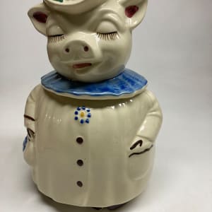 Shawnee floral hat pig cookie jar 