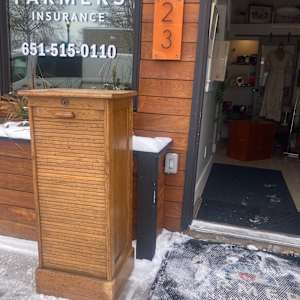 Narrow oak sheet music cabinet 